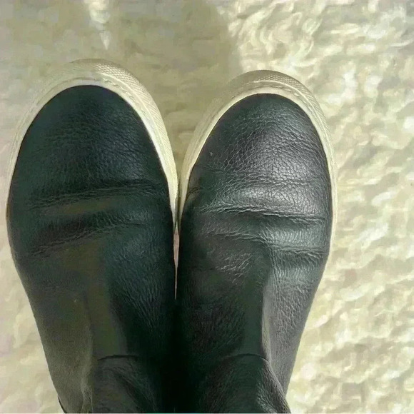 FURLA Black Megamix 100%Leather Faux Fur Ankle boots! - Picture 5 of 11